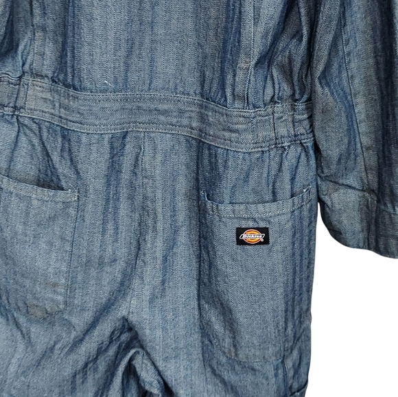 Dickies Fisher Stripe Cotton Coveralls Workwear Utility - Picture 7 of 15